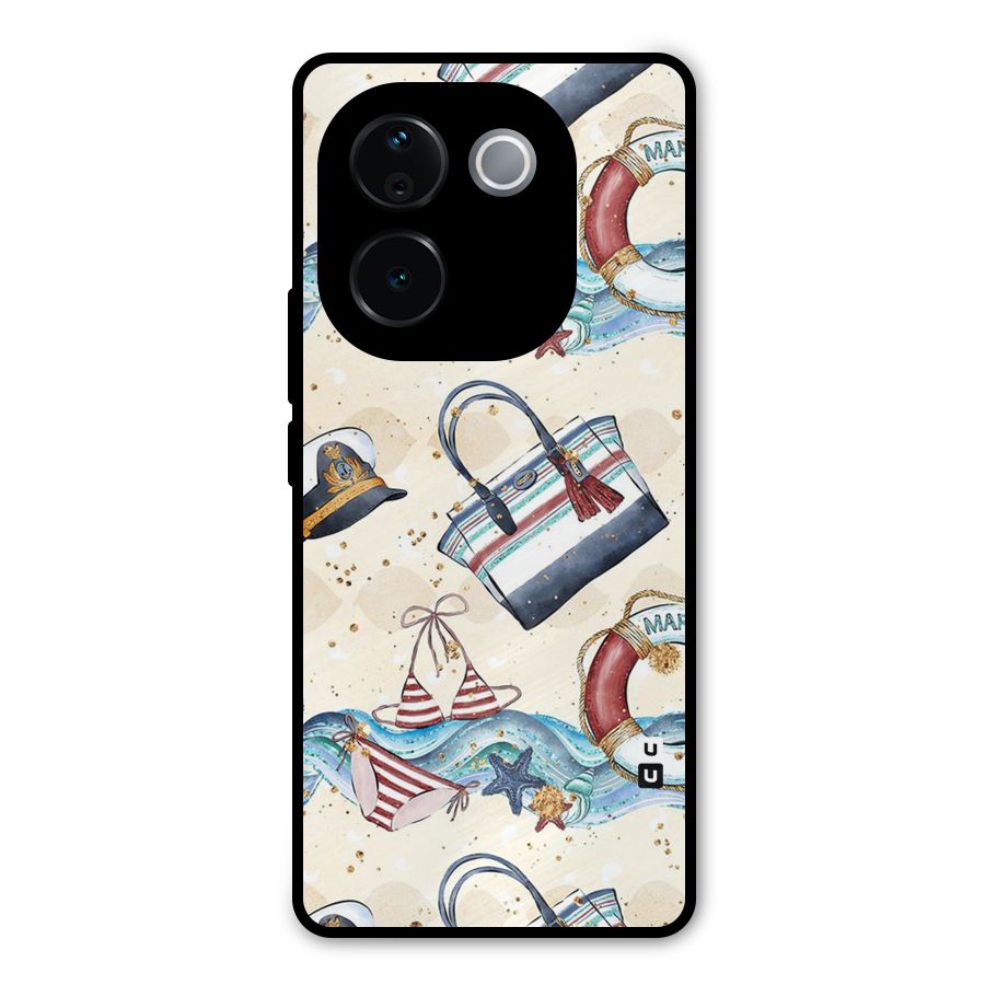 Marine Bag Design Metal Back Case for iQOO Z9s Pro