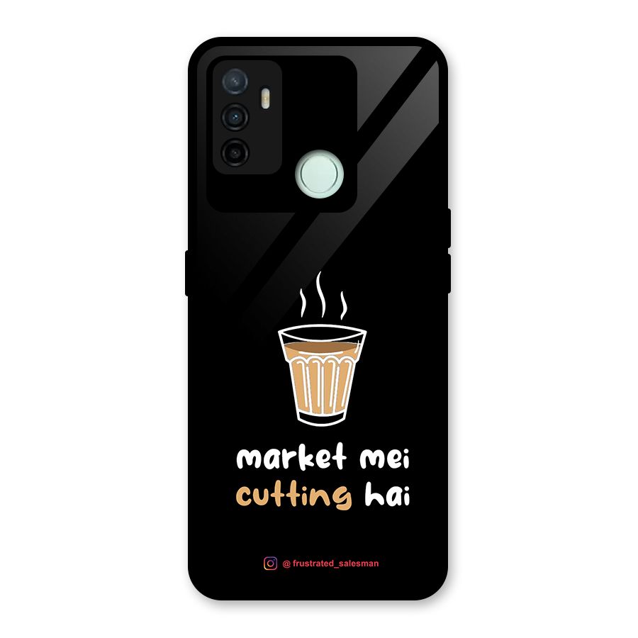 Market Mei Cutting Hai Black Glass Back Case for Oppo A53
