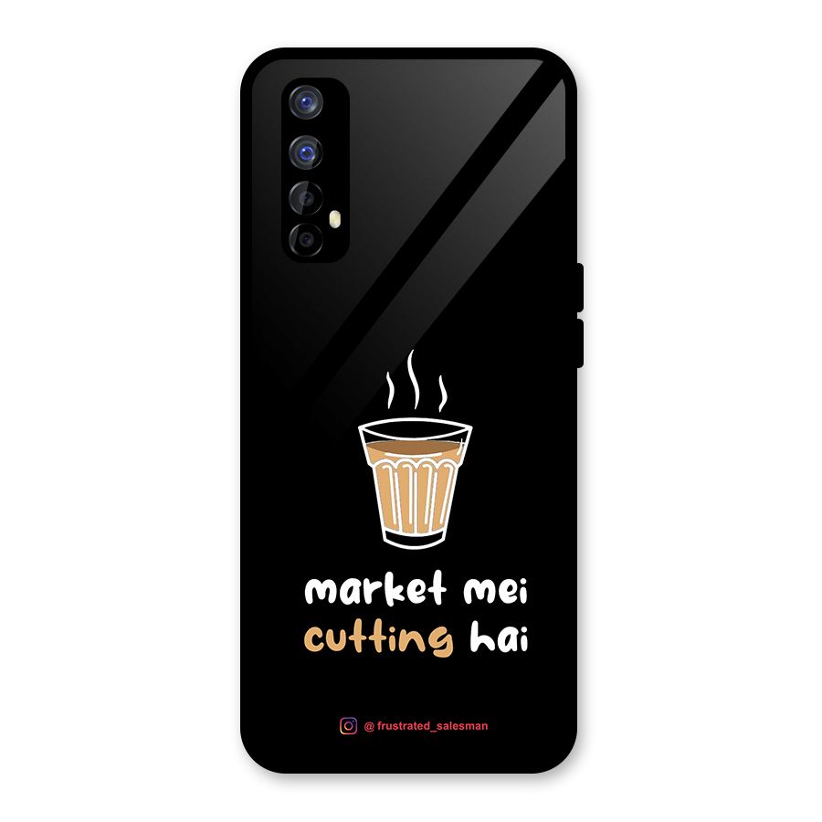 Market Mei Cutting Hai Black Glass Back Case for Realme Narzo 20 Pro