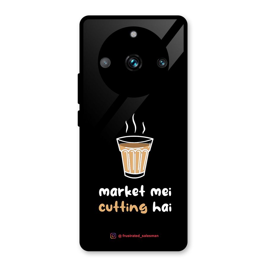 Market Mei Cutting Hai Black Glass Back Case for Realme Narzo 60 Pro