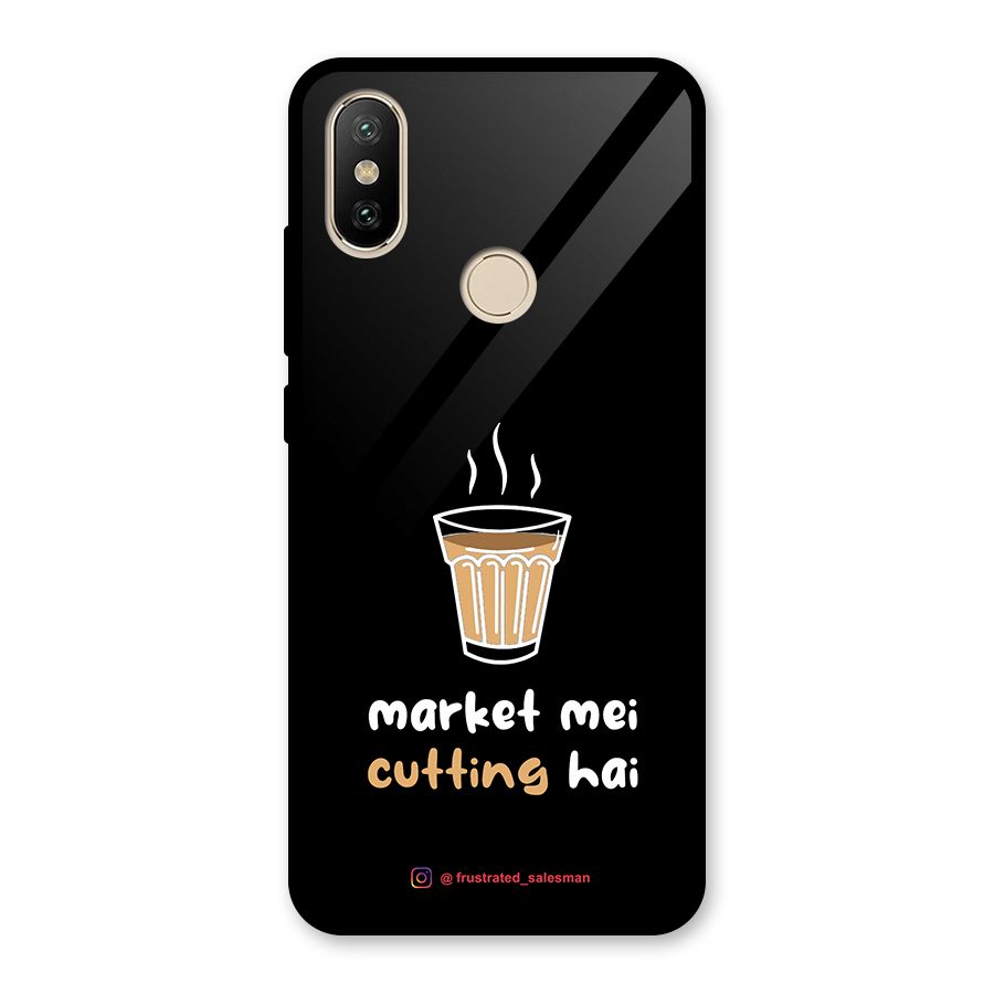 Market Mei Cutting Hai Black Glass Back Case for Redmi A2