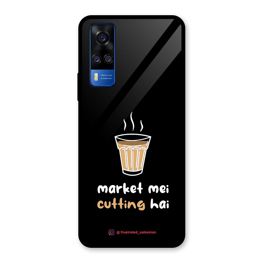 Market Mei Cutting Hai Black Glass Back Case for Vivo Y31