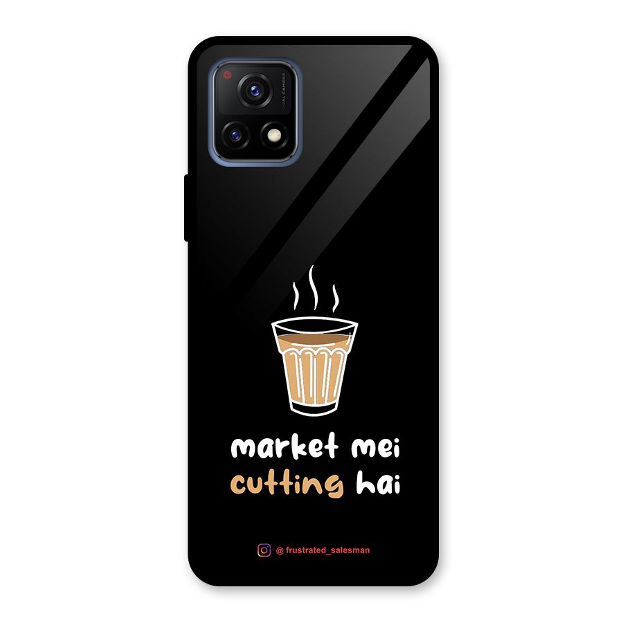 Market Mei Cutting Hai Black Glass Back Case for Vivo Y72 5G