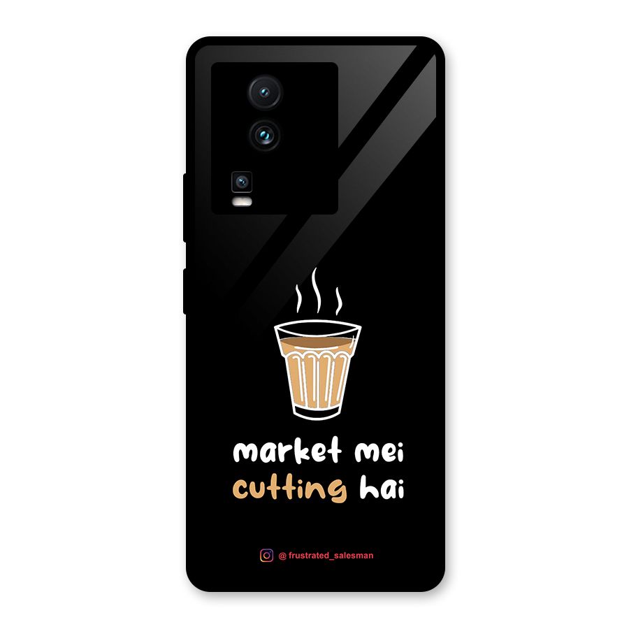 Market Mei Cutting Hai Black Glass Back Case for Vivo iQOO Neo 7 Pro