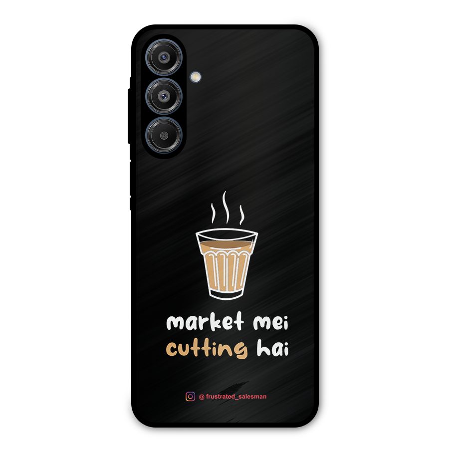 Market Mei Cutting Hai Black Metal Back Case for Galaxy A16 5G