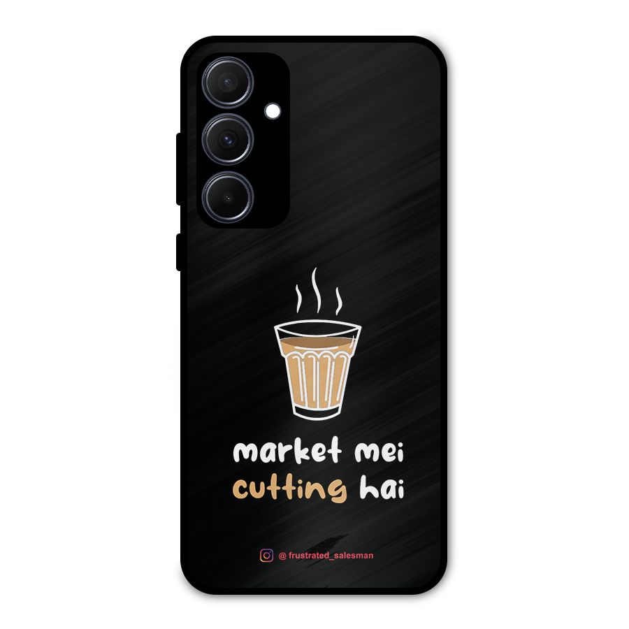 Market Mei Cutting Hai Black Metal Back Case for Galaxy A35