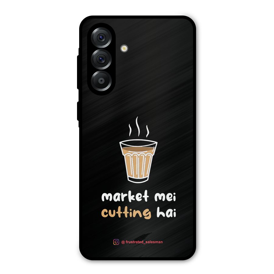 Market Mei Cutting Hai Black Metal Back Case for Galaxy A56