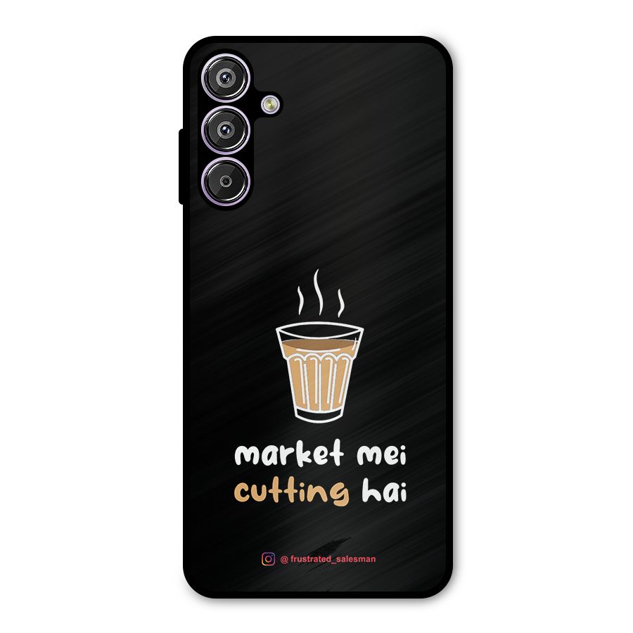 Market Mei Cutting Hai Black Metal Back Case for Galaxy F15