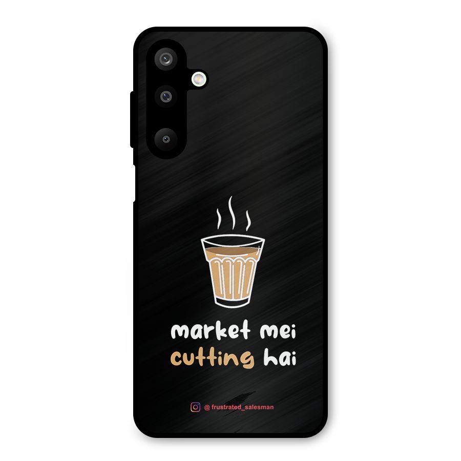 Market Mei Cutting Hai Black Metal Back Case for Galaxy M16