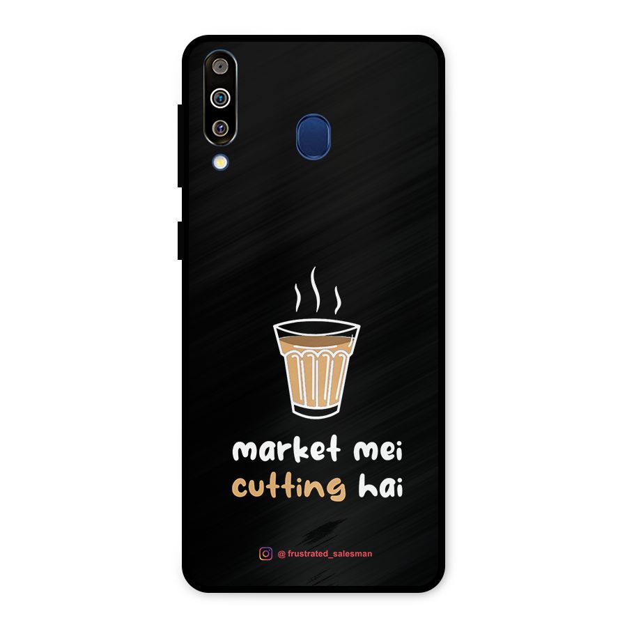 Market Mei Cutting Hai Black Metal Back Case for Galaxy M30