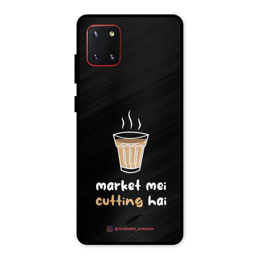 Market Mei Cutting Hai Black Metal Back Case for Galaxy Note 10 Lite