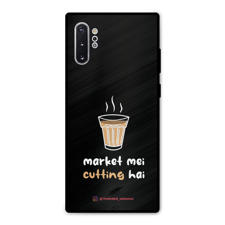 Market Mei Cutting Hai Black Metal Back Case for Galaxy Note 10 Plus