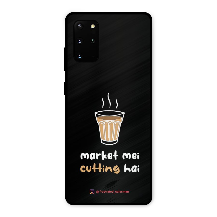 Market Mei Cutting Hai Black Metal Back Case for Galaxy S20 Plus
