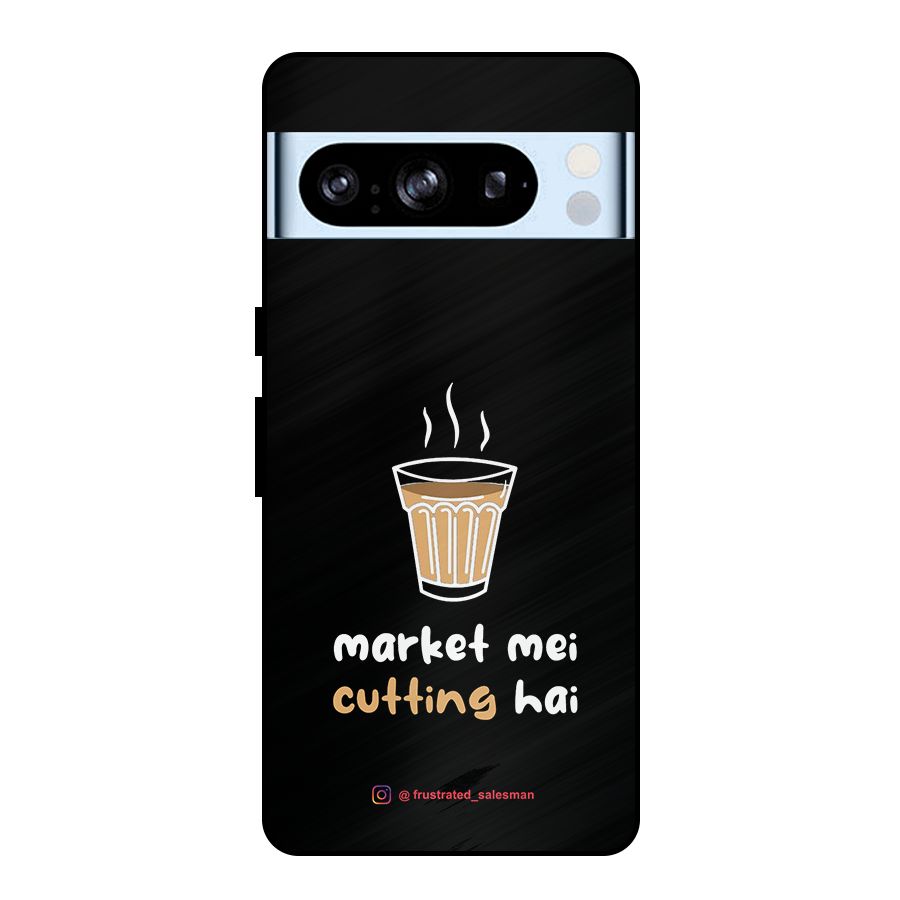 Market Mei Cutting Hai Black Metal Back Case for Google Pixel 8 Pro