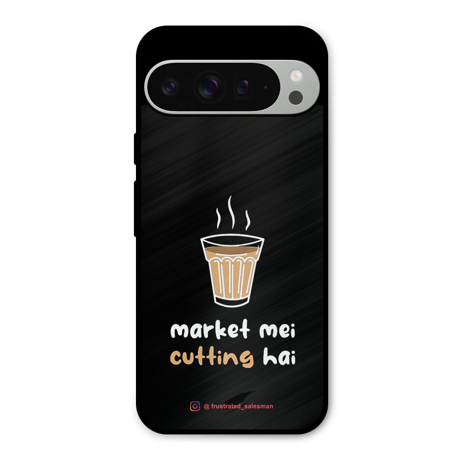 Market Mei Cutting Hai Black Metal Back Case for Google Pixel 9 Pro XL