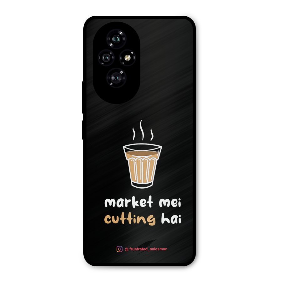Market Mei Cutting Hai Black Metal Back Case for Honor 200