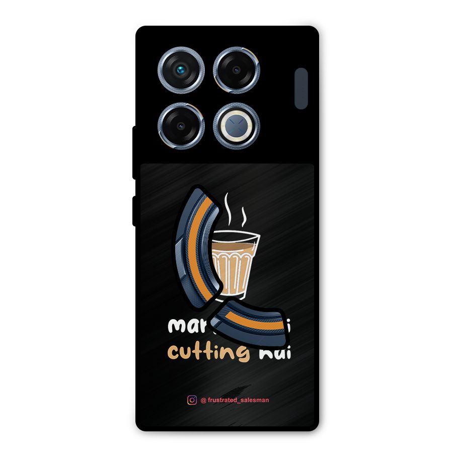 Market Mei Cutting Hai Black Metal Back Case for Infinix GT 20 Pro