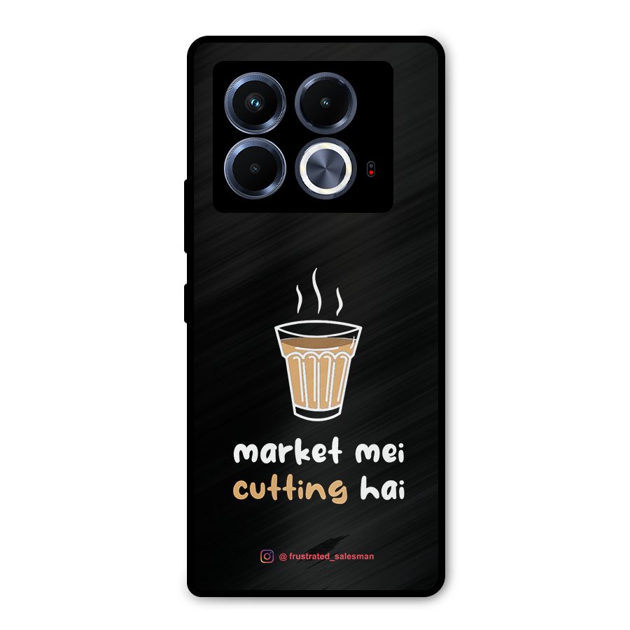 Market Mei Cutting Hai Black Metal Back Case for Infinix Note 40 5G