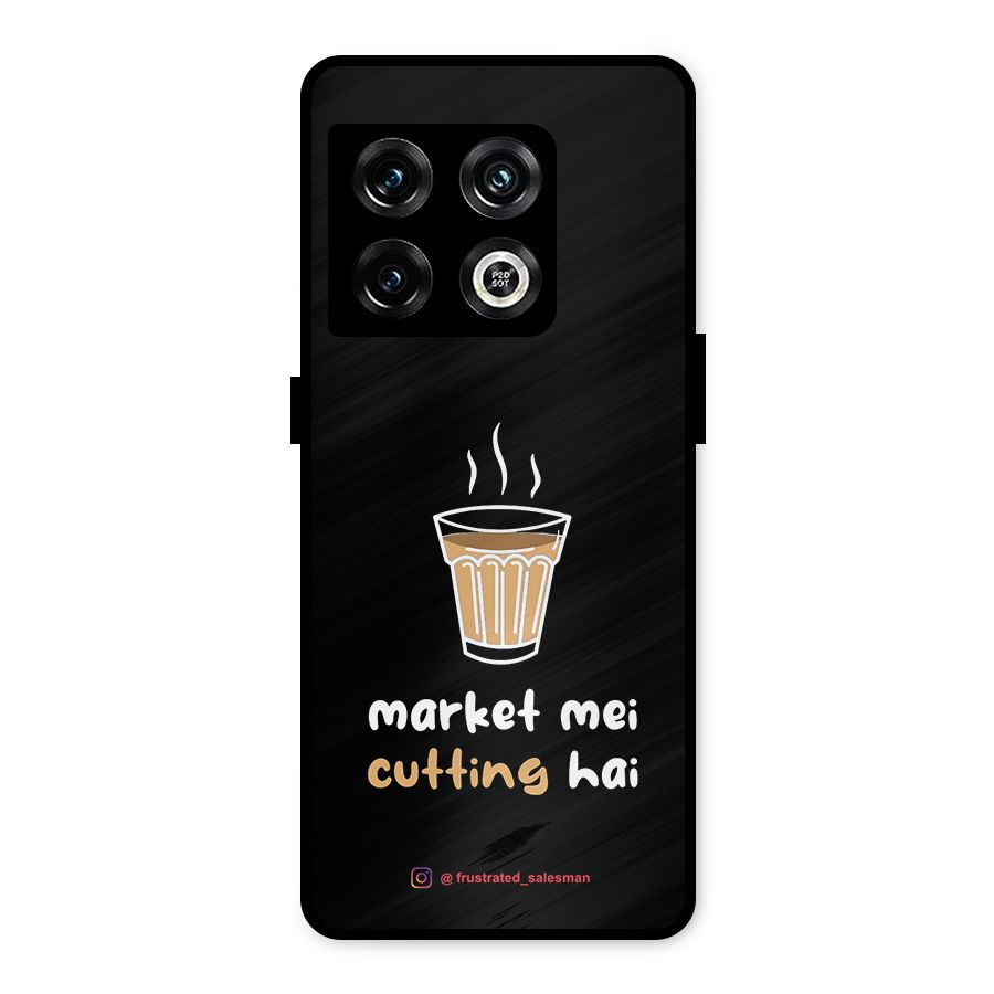 Market Mei Cutting Hai Black Metal Back Case for OnePlus 10 Pro 5G