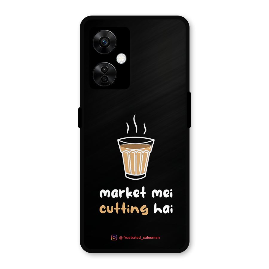 Market Mei Cutting Hai Black Metal Back Case for OnePlus Nord CE 3 Lite