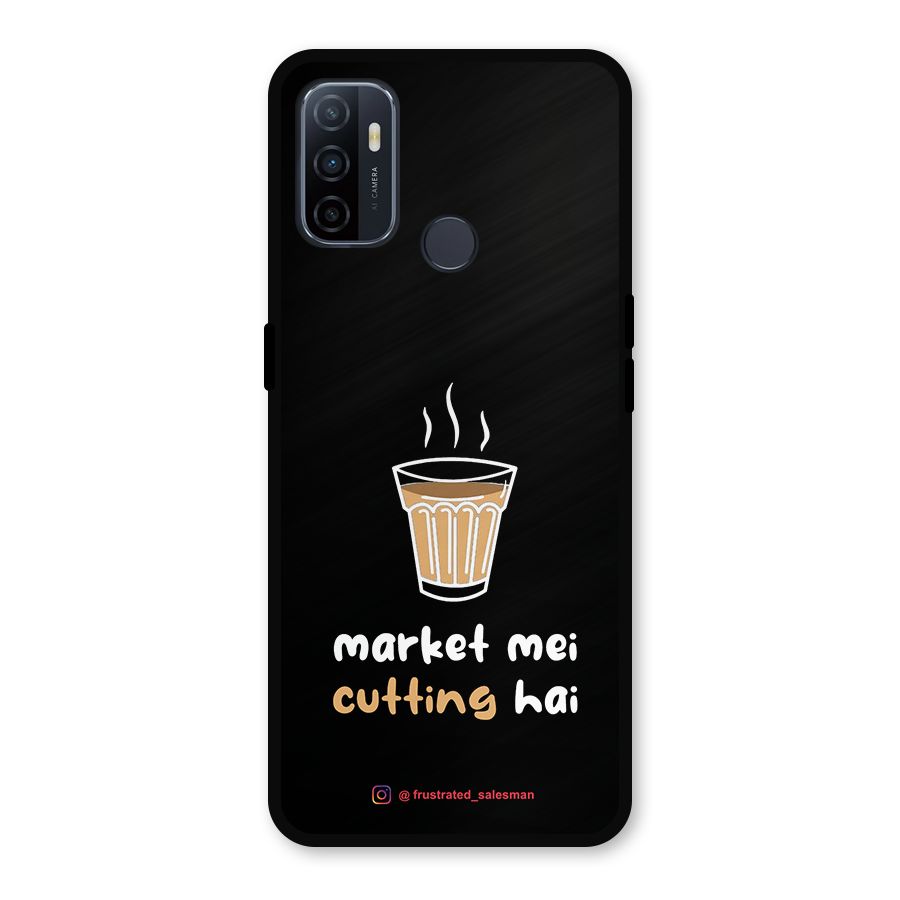 Market Mei Cutting Hai Black Metal Back Case for Oppo A53