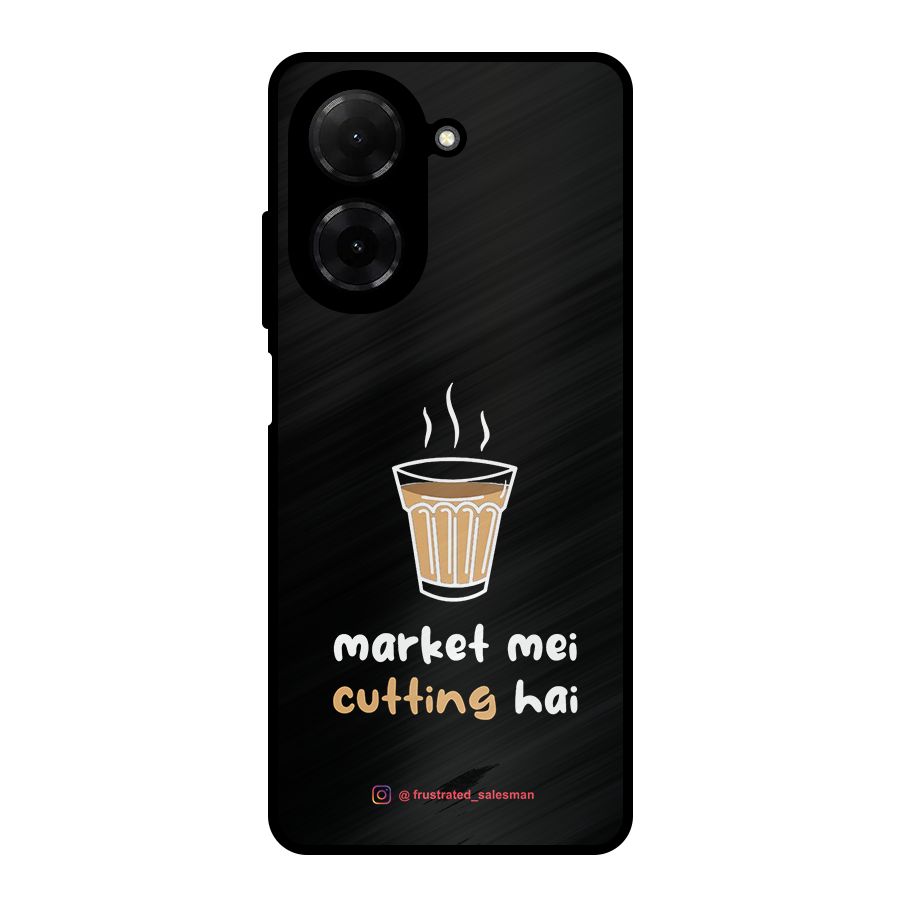 Market Mei Cutting Hai Black Metal Back Case for Poco C71