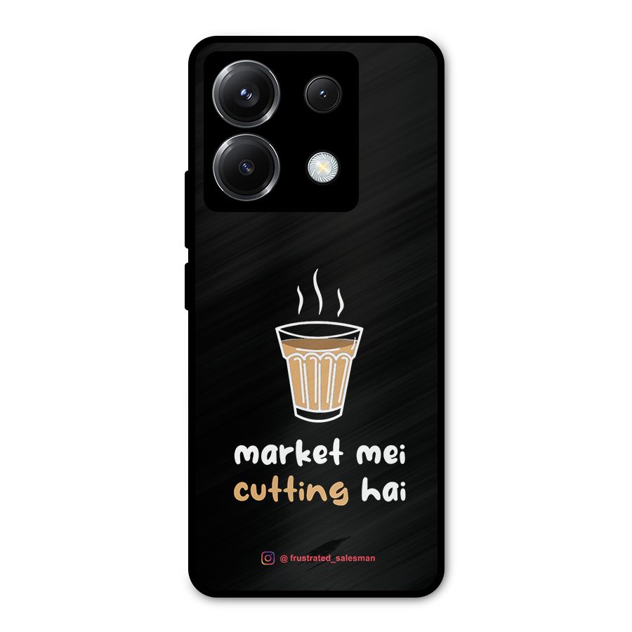 Market Mei Cutting Hai Black Metal Back Case for Poco X6