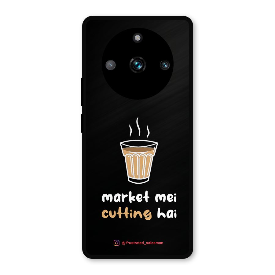 Market Mei Cutting Hai Black Metal Back Case for Realme 11 Pro