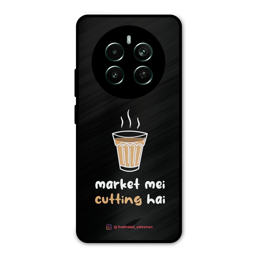 Market Mei Cutting Hai Black Metal Back Case for Realme 12 Pro Plus