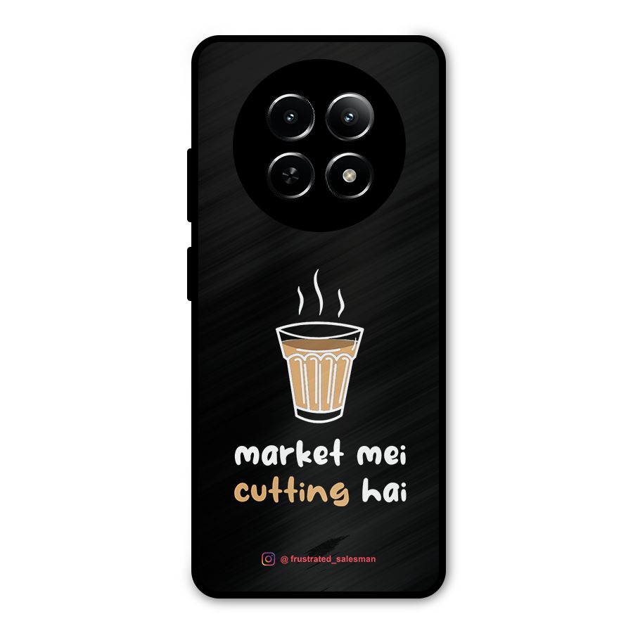 Market Mei Cutting Hai Black Metal Back Case for Realme 13