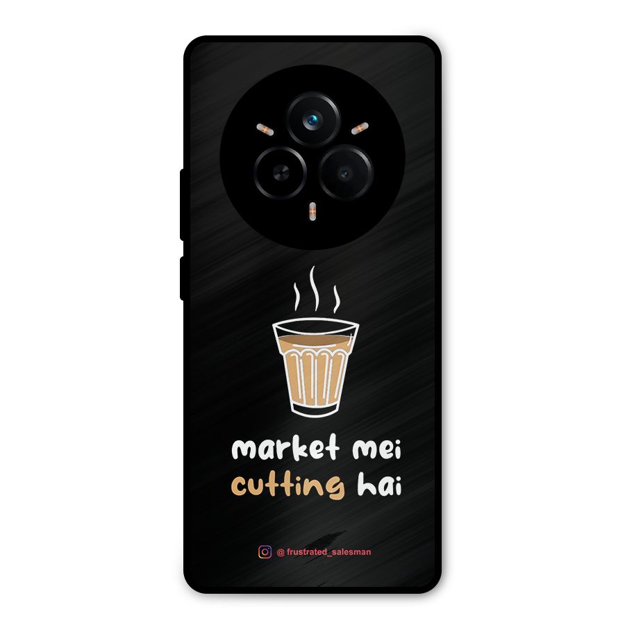 Market Mei Cutting Hai Black Metal Back Case for Realme 14 Pro