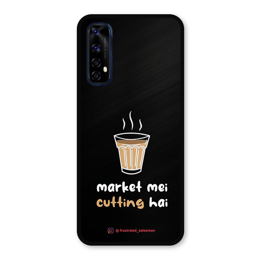 Market Mei Cutting Hai Black Metal Back Case for Realme 7
