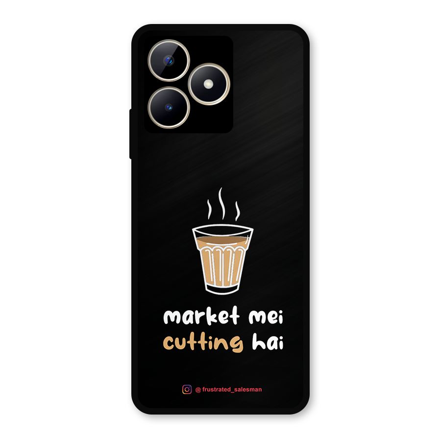 Market Mei Cutting Hai Black Metal Back Case for Realme C53