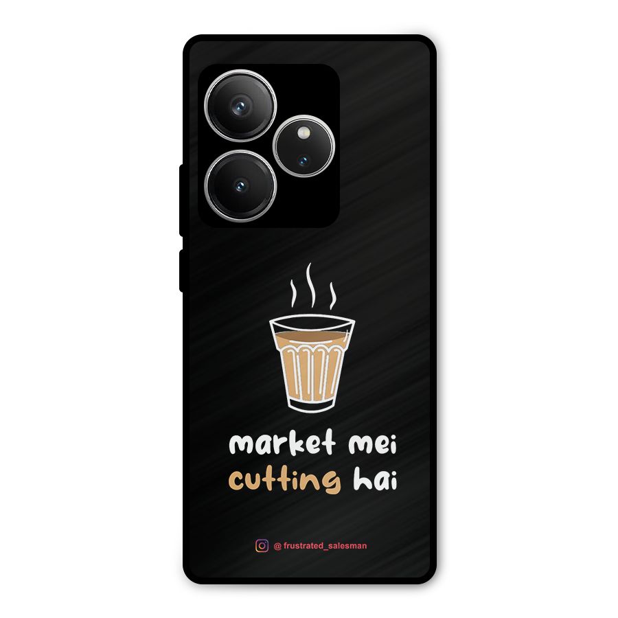 Market Mei Cutting Hai Black Metal Back Case for Realme GT 6