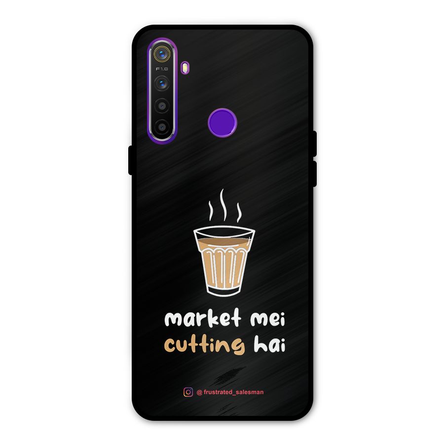 Market Mei Cutting Hai Black Metal Back Case for Realme Narzo 10