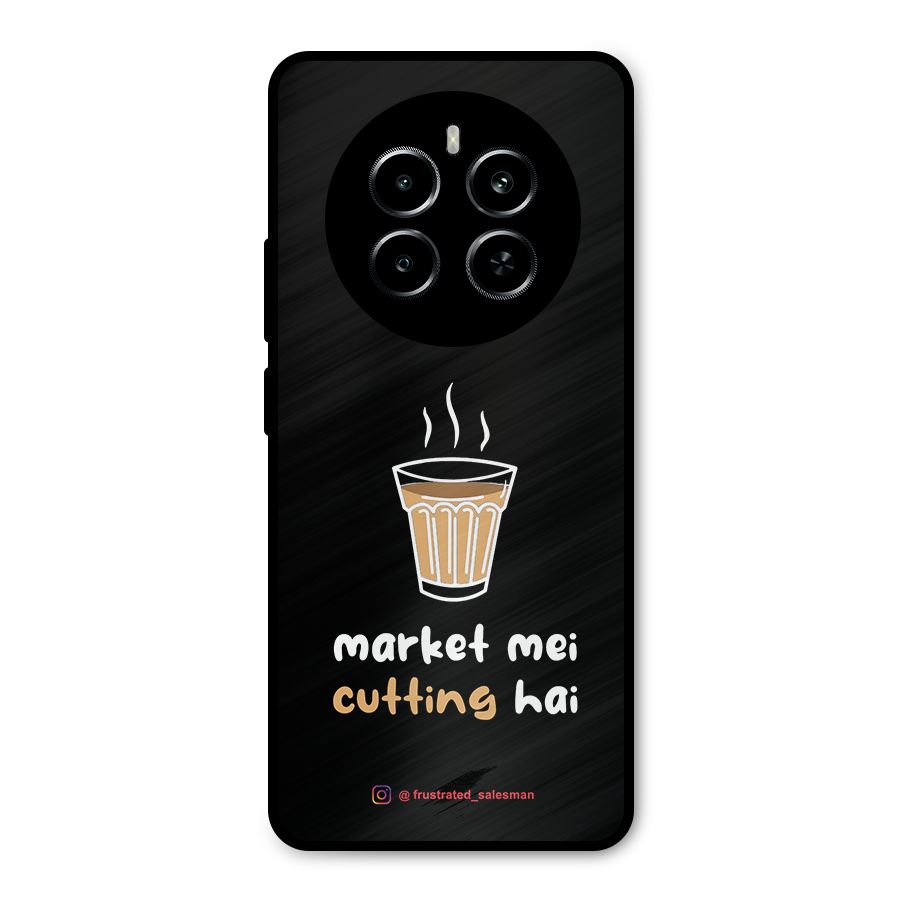 Market Mei Cutting Hai Black Metal Back Case for Realme P1
