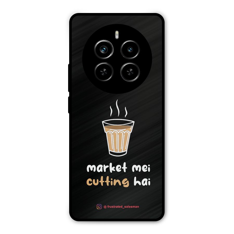 Market Mei Cutting Hai Black Metal Back Case for Realme P1 Pro