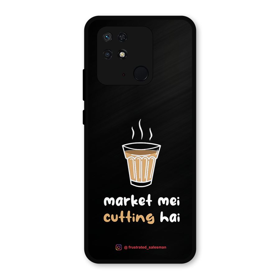 Market Mei Cutting Hai Black Metal Back Case for Redmi 10