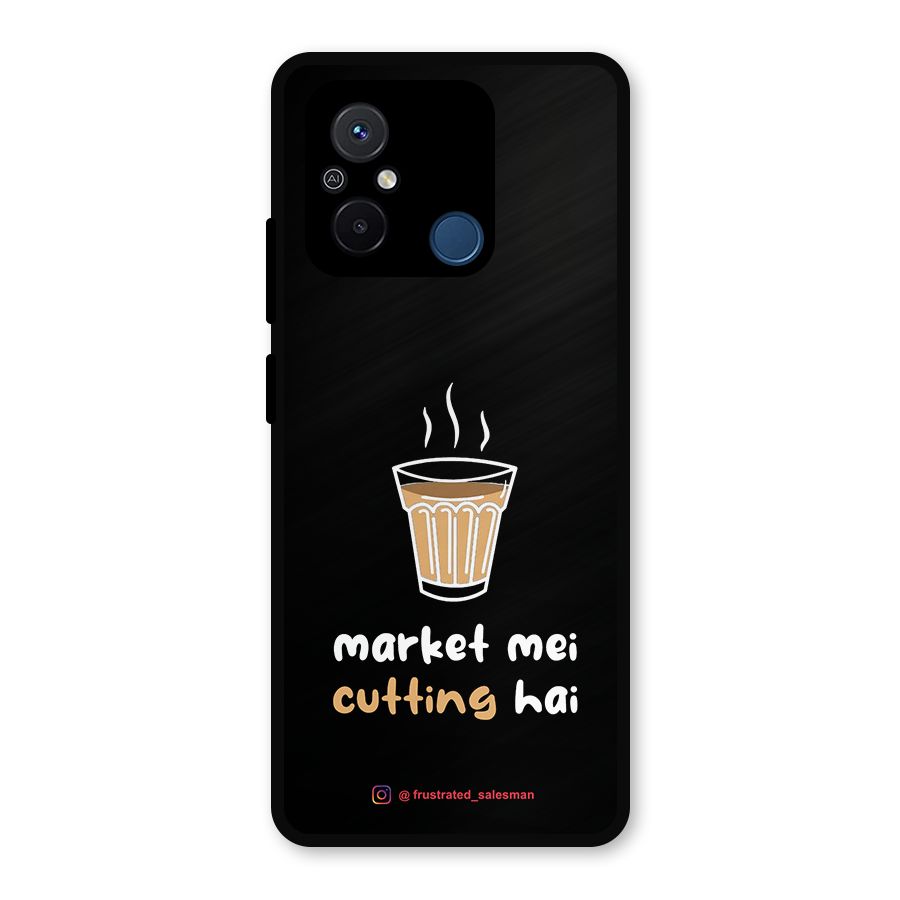 Market Mei Cutting Hai Black Metal Back Case for Redmi 12C
