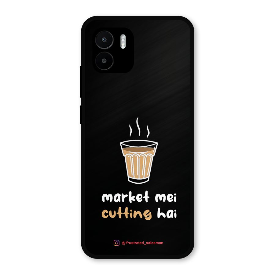 Market Mei Cutting Hai Black Metal Back Case for Redmi A2