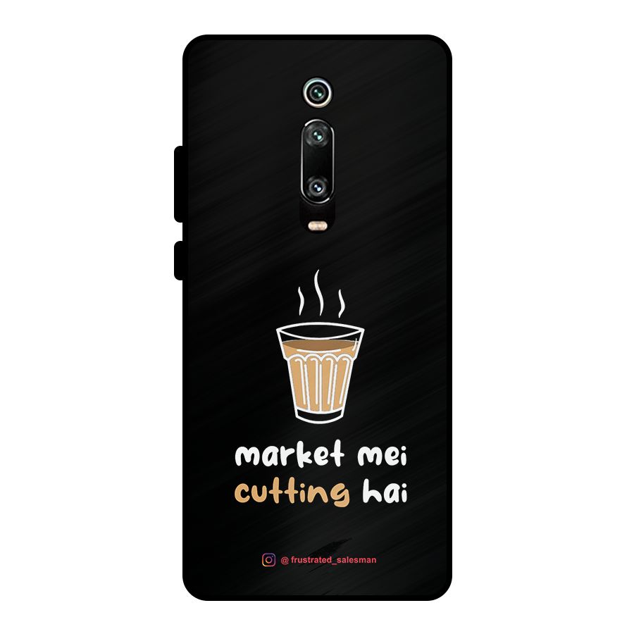 Market Mei Cutting Hai Black Metal Back Case for Redmi K20
