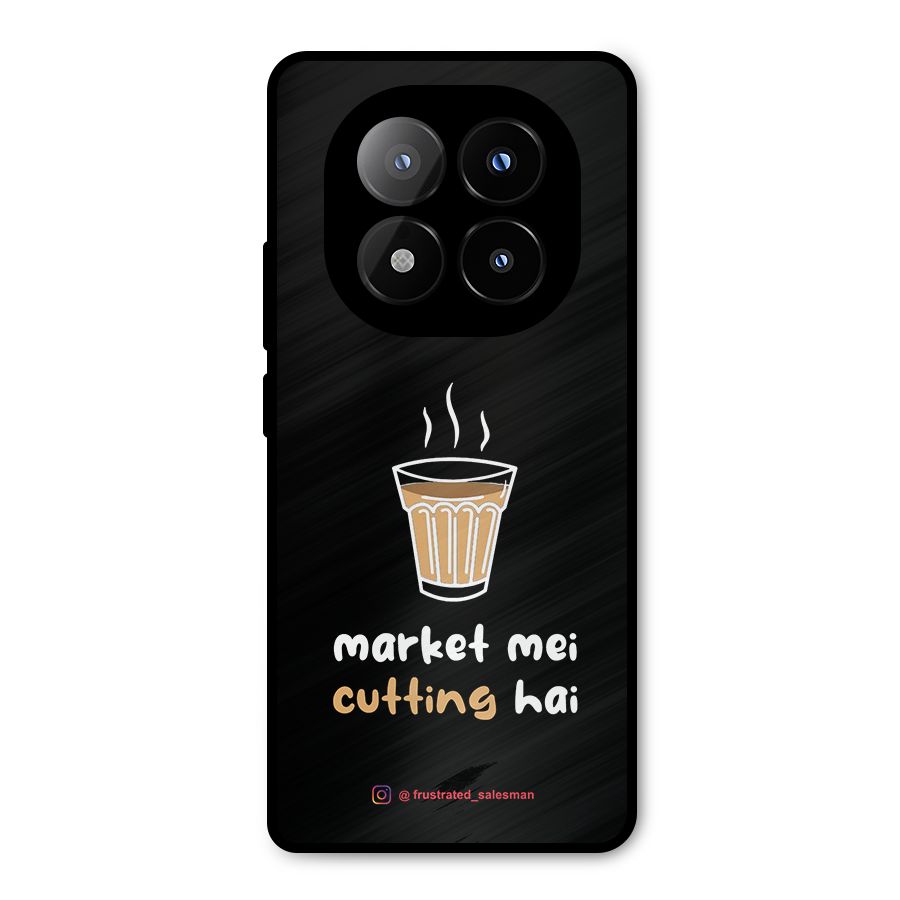 Market Mei Cutting Hai Black Metal Back Case for Redmi Note 14 Pro Plus 5G