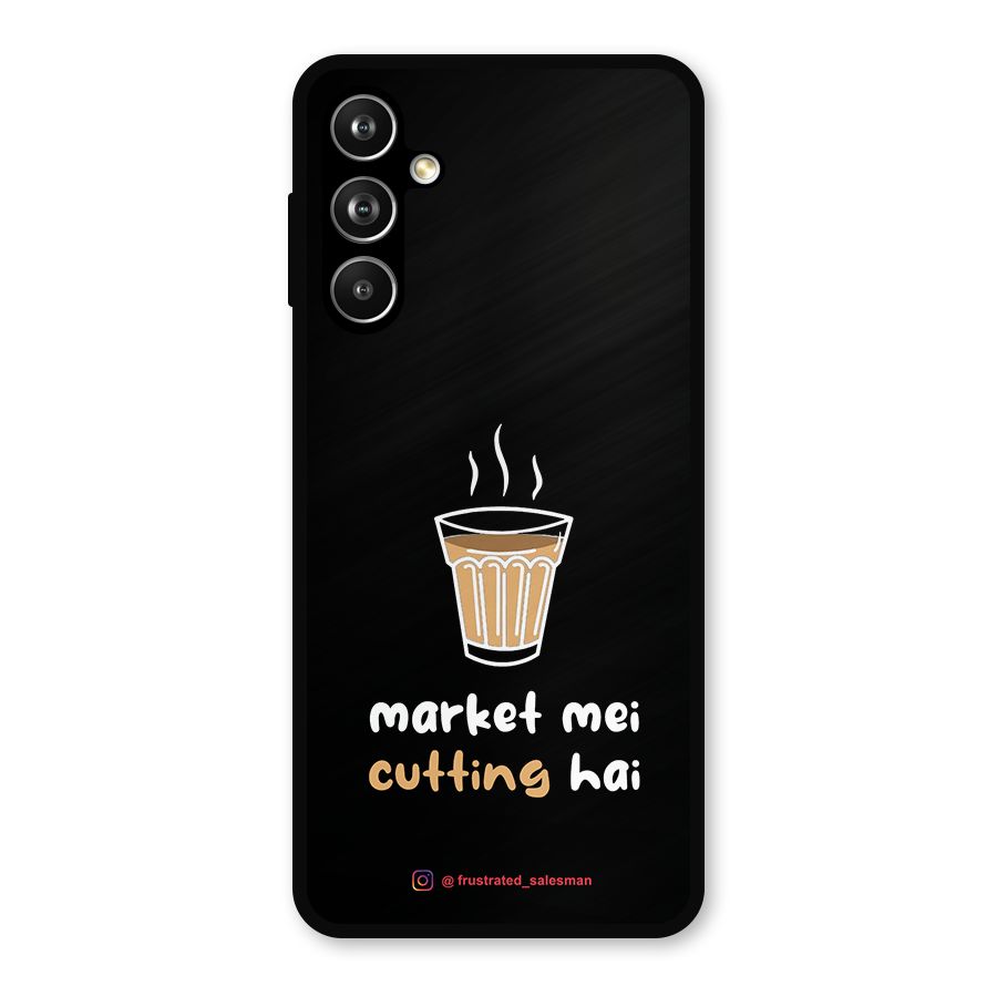 Market Mei Cutting Hai Black Metal Back Case for Samsung Galaxy M54
