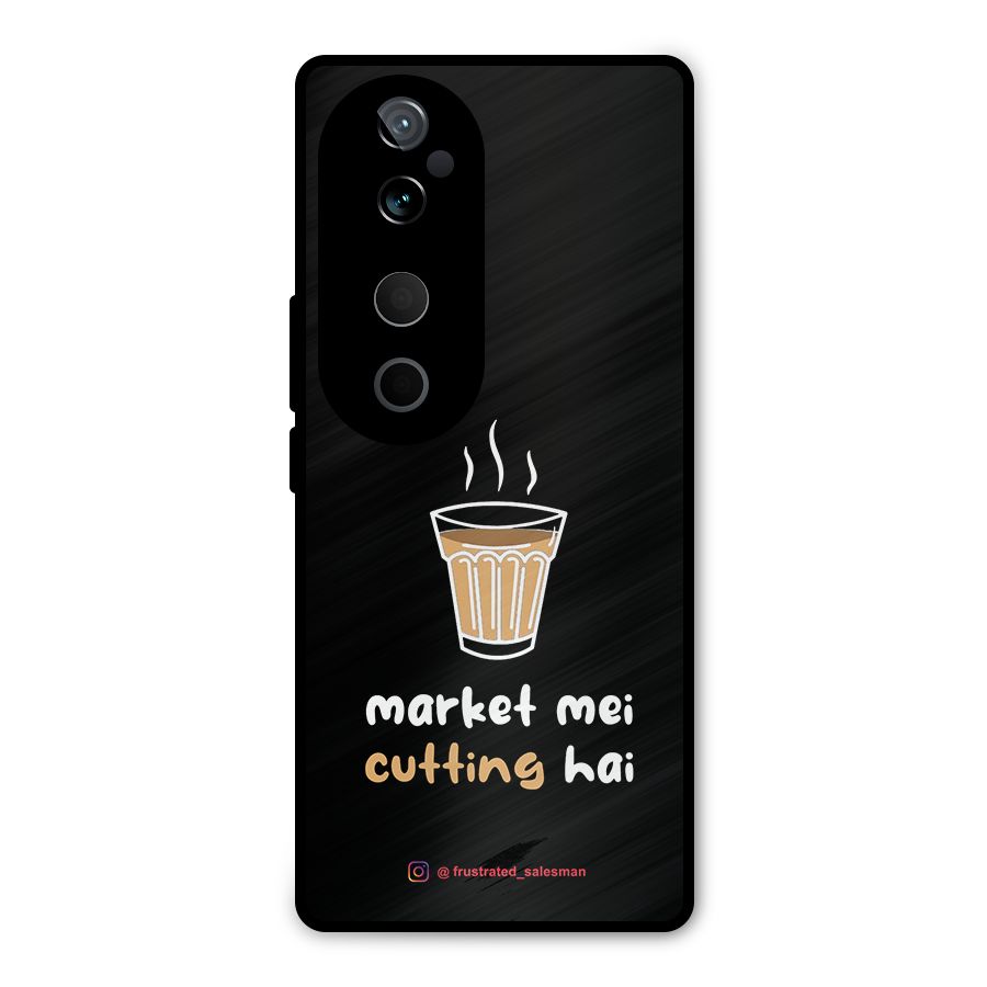 Market Mei Cutting Hai Black Metal Back Case for Vivo T3 Ultra