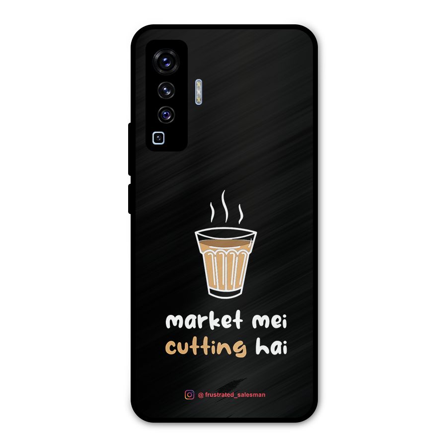 Market Mei Cutting Hai Black Metal Back Case for Vivo X50