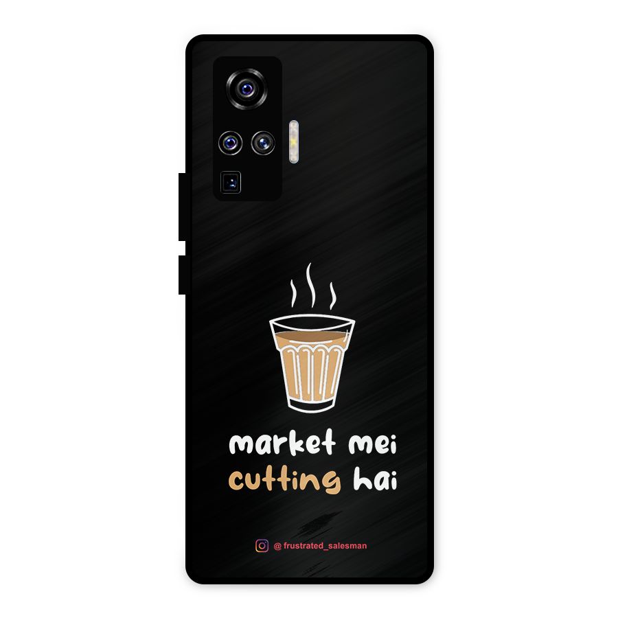 Market Mei Cutting Hai Black Metal Back Case for Vivo X50 Pro