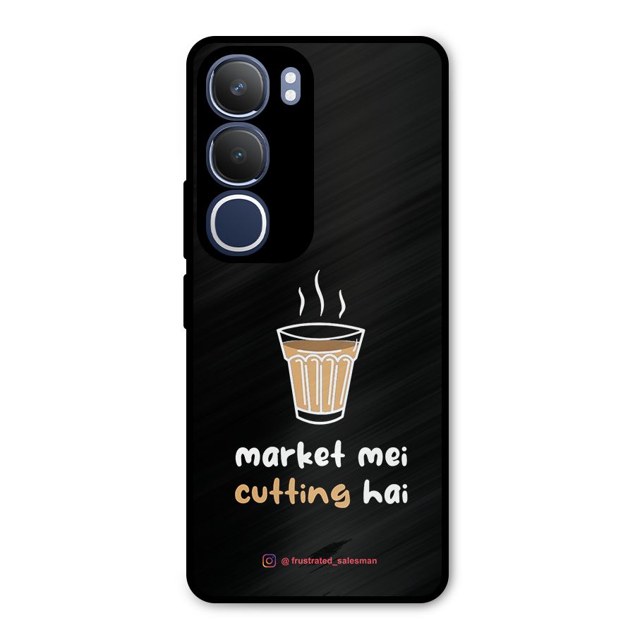 Market Mei Cutting Hai Black Metal Back Case for Vivo Y29