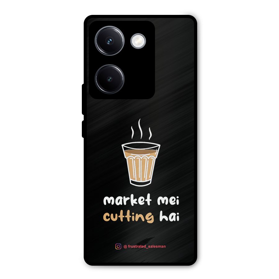 Market Mei Cutting Hai Black Metal Back Case for Vivo Y300 Plus