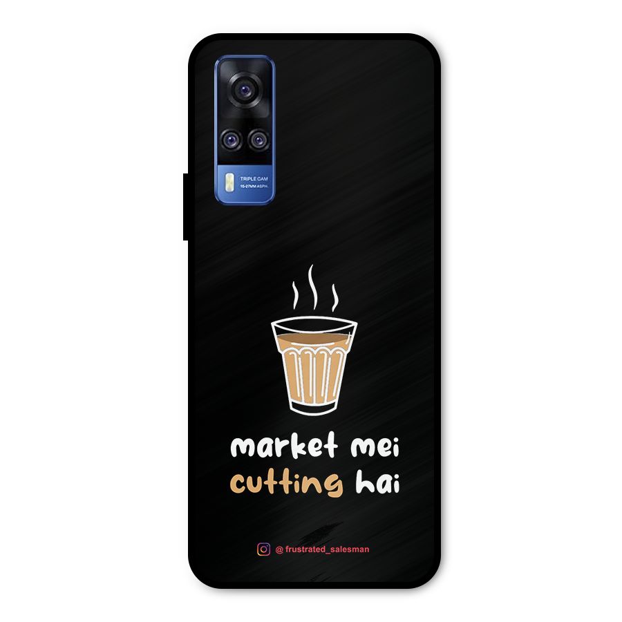 Market Mei Cutting Hai Black Metal Back Case for Vivo Y31