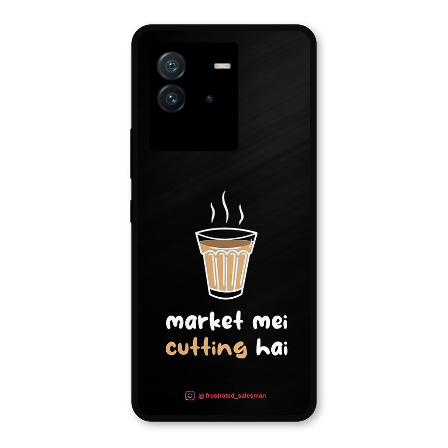 Market Mei Cutting Hai Black Metal Back Case for iQOO Neo 6 5G
